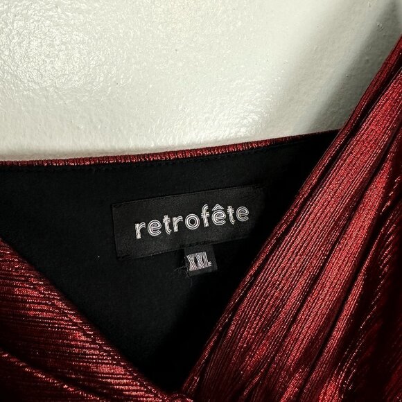 RETROFETE Lumi Dress in Red Size XX-Large - Picture 5 of 8